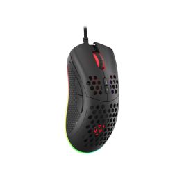 GENESIS Krypton 555 Ratón Gaming USB Óptico Pixart PAW3333 8000 DPI 7 Botones Programables RGB Ergonómico Mano Derecha Negro
