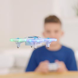 Bizak Dron Acrobático Neon con Transmisión 2.4GHz, 3 Canales, Luces LED Azul y Verde, Edad Recomendada +3 Años