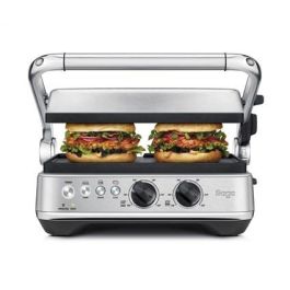 Sage SGR700BSS4EEU1 Grill Eléctrico BBQ & PRESS™ con Placas de Cerámica, sin PFOA ni PTFE, para Cocinar Panini, Hamburguesas y Filetes