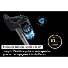 Samsung SAM8806095108834 Aspiradora vertical Jet 75E Turbo 200W, 60 min autonomía, 0.8L, Gris/Azul Samsung SAM8806095108834 Aspiradora vertical Jet 75E Turbo 200W, 60 min autonomía, 0.8L, Gris/Azul