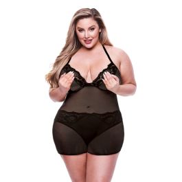 Conjunto de Lencería Baci Lingerie Negro (Queen size) Conjunto de Lencería Baci Lingerie Negro (Queen size)