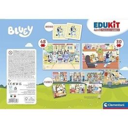 Clementoni 18320 Edukit 4 en 1 Bluey | Juguete Educativo Desarrollo Memoria, Lógica, Destreza Manual y Aprendizaje para Niños +3 años Clementoni 18320 Edukit 4 en 1 Bluey | Juguete Educativo Desarrollo Memoria, Lógica, Destreza Manual y Aprendizaje para Niños +3 años
