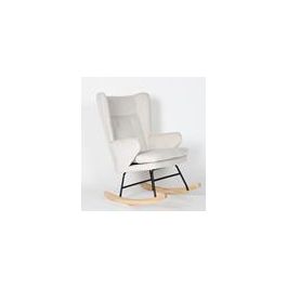 DKD Home Decor Butaca Scandi Beige Natural Poliéster y Madera Desmontable | 67x70x95 cm (Ancho x Largo x Alto) | Asiento 42 cm