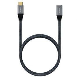AISENS - CABLE USB 3.2 GEN2x2 ALUMINIO 20GBPS 5A 100W, TIPO USB-C/M-USB-C/H, GRIS, 1.0M