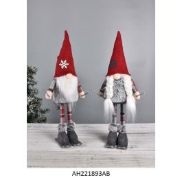 DKD Home Decor Figura Navidad Tradicional Gris Rojo Poliester 2 Unidades 12 x 46 x 16 cm Precio: 15.49999957. SKU: B17JMEWQ5G