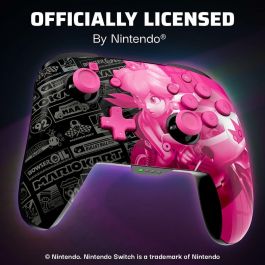 PDP 708056072674 Mando Inalámbrico Glow Grand Prix Peach para Nintendo Switch y Switch OLED Negro y Rosa