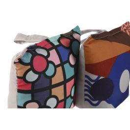 DKD Home Decor Sujetapuertas Moderno Multicolor 25x10x21 cm Algodon Arena (2 Unidades)