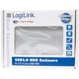 LogiLink Carcasa externa para disco duro SATA de 6cm USB 3.0 color plata