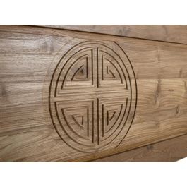 Giner y Colomer Cabecero de Cama Madera Maciza Teca 180 cm Natural