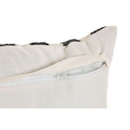DKD Home Decor Cojín Tradicional 45 x 45 cm Blanco y Negro Algodón y Viscosa (2 Unidades)