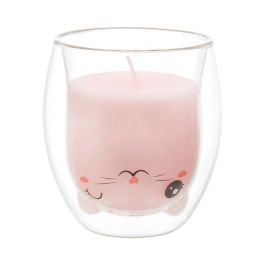 The Concept Factory Vela Perfumada Kawaii en Vaso de Vidrio Borosilicatado - Gato, Pollito, Panda (25h)