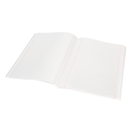 Liderpapel Libreta tapa negra A4 80 hojas 60gr cuadro 5mm con doble margen