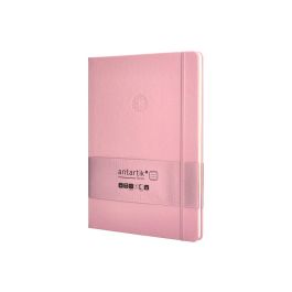 Cuaderno Con Gomilla Antartik Notes Tapa Dura A4 Hojas Rayas Rosa Pastel 100 Hojas 80 gr Fsc