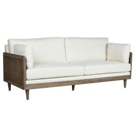 DKD Home Decor Sofá de Diseño Romántico, Ratán y Poliéster, Marrón Crudo, Desmontable, 208 cm Ancho x 86 cm Fondo x 88 cm Alto, Asiento 45 cm Precio: 1203.49999979. SKU: B1J569ZXSY