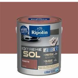 Ripolin Pintura protectora para pisos interiores y exteriores Tomette Satin, Resistencia muy alta a llantas calientes y manchas, 2.5 L Ripolin Pintura protectora para pisos interiores y exteriores Tomette Satin, Resistencia muy alta a llantas calientes y manchas, 2.5 L