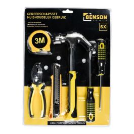 Benson Set de herramientas 6 unidades: flexómetro, martillo, cutter, 2 destornilladores y alicates