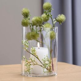 Day Jarrón Cilindro de Vidrio/Cristal Máquina, 15 cm Diámetro, 20 cm Altura