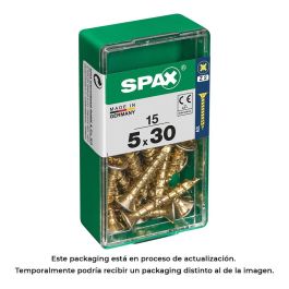 Spax 4081020500301 Tornillo de Madera Universal 5.0x30mm Cabeza Plana Yellox Rosca Completa Ranura Cruz Z2 4CUT - Caja 15 Unidades Precio: 2.50000036. SKU: S7913924