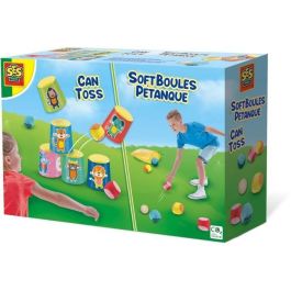 Ses Creative Juego Bolas Petanca Chamboule-tout Soft - Interior y Exterior - Portátil con Bolsa de Almacenamiento