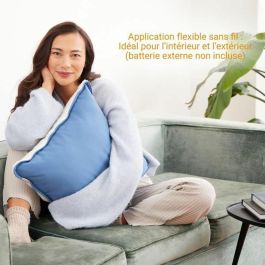 Medisana Almohadilla Térmica Inalámbrica HC 150 - 10W - Doble Cara Polar Azul y Blanco