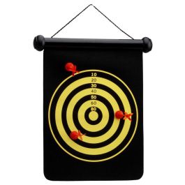 Mister Gadget Juego Dardos Magnéticos Vintage Panel Reversible 25.5x31.5 cm Con 3 Dardos Con Imán