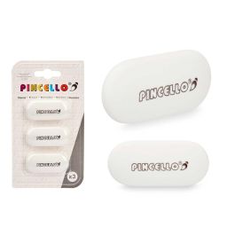 Set 3 Gomas de Borrar Ovaladas Blancas Pincello 9x16x1 cm (36 Unidades) Precio: 25.7900005. SKU: B1GDRT5ZKJ