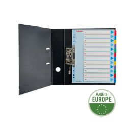 Indice Esselte Cartulina Mylar Borrable Numerico A4+ Pestañas 1-12 11 Taladros