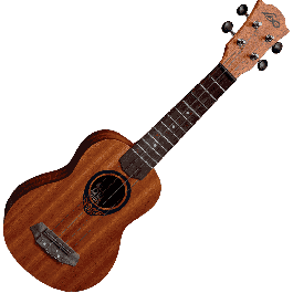 LAG Ukelele Tiki Uku Soprano Sapele Satinado con Funda - Ideal para Principiantes y Profesionales