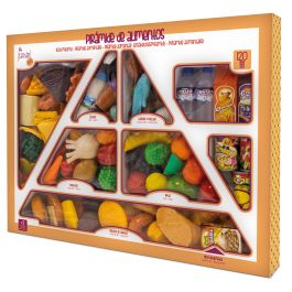 Tachan Pirámide Alimenticia 120 Piezas Set de Alimentos Educativos para Juego de Cocina Infantil Aprender Hábitos Saludables Niños +3 Años