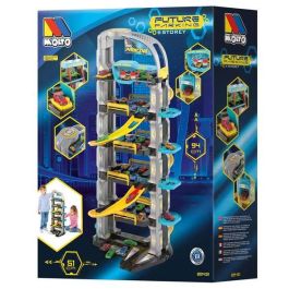 Molto Parking Future 6 plantas 152 cm, Pista de coches con helipuerto y elevador automático para niños 3+ años