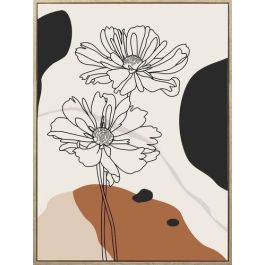 DKD Home Decor Cuadro Scandi Diseño Floral Abstracto en Lienzo y PS Beige y Negro 40x50 cm - Juego de 4 Unidades Decorativas Precio: 20.3643. SKU: B136GMM3SA