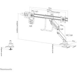Neomounts NM-D775DXBLACK - Soporte de mesa para dos pantallas planas hasta 32" (81 cm) y 8 kg