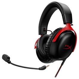 HP Cloud III Auriculares Gaming 7.1 Sonido DTS Headphone:X Inalámbrico USB-C Negro Rojo Over-Ear Cancelación Ruido Micrófono Boom Extraíble