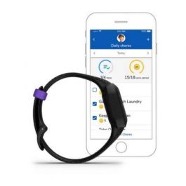 Garmin vivofit jr. 3 Black Panther, monitor de actividad física para niños, pulsera de silicona negra a prueba de agua