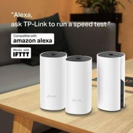 TP-Link DECO M4(3-PACK) Sistema WiFi Mesh AC1200 para Todo el Hogar. Doble Banda, 2 Puertos Gigabit Ethernet. Pack 3 Unidades.