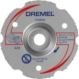 Dremel DSM20 Sierra Compacta | Disco de Corte Carburo Multiusos DSM600 | Cortes Rectos, Inmersión y al Ras en Madera