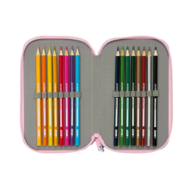 Safta Plumier escolar Glowlab kids Triple Cremallera 37 Piezas 195x125x55 mm