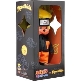Bandai SE241088 Peluche Monchhichi Naruto Shippuden 20 cm Suave para Niños y Adultos con Banda Ninja de Konoha