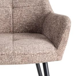 Silla Jaspeado Taupe Tejido-Metal 59 X 54 X 81 cm