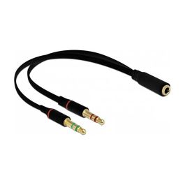 DeLOCK Adaptador para Auriculares 65967, 1 x 3.5 mm Hembra a 2 x 3.5 mm Macho (4 Pines a 3 Pines), Cable de 0.2 m, Negro Precio: 6.5098. SKU: B13CFBLEFB