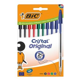 Bic Bolígrafo Cristal Surtido Tinta Azul, Negro, Rojo y Verde Blíster 10 uds Precio: 6.95000042. SKU: B1JGZDV3B8