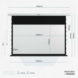 Pantalla Eléctrica Mural iggual IGG319680 92"