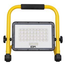 Edm Foco solar de trabajo + panel solar 50W, 4000 lm, luz fría 6400K, IP65, 36 LEDs, 3 modos, batería 5000mAh