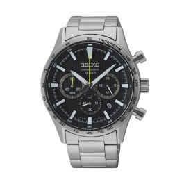 Reloj Hombre Seiko SSB413P1 Negro Plateado