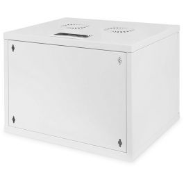 Digitus Carcasa de Pared SOHO 7U, 370x540x400 mm, sin montar, Rack 60kg, Rieles de Rack, IP20, Gris