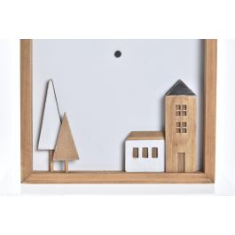 Reloj Pared Urban DKD Home Decor Blanco Marron 4 x 30 x 20 cm