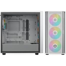 Cooler Master MasterBox 600 White - Torre PC Blanco ATX con Ventana Lateral, Iluminación RGB, MB600-WGNN-S00
