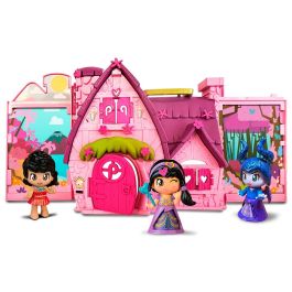 Famosa Pny89000 Pinypon Mansión de Cuentos con Princesa Jazmín, Múltiples Escenarios y Accesorios, Portátil