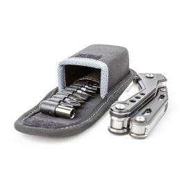 True Handy one Multiherramienta 18 en 1 de Bolsillo con Navaja de Acero Inoxidable y Aluminio con Accesorios Incluidos