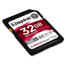 Kingston Tarjeta SDHC Canvas React Plus 32GB UHS-II U3 V90 300MB/s Lectura 260MB/s Escritura XC
